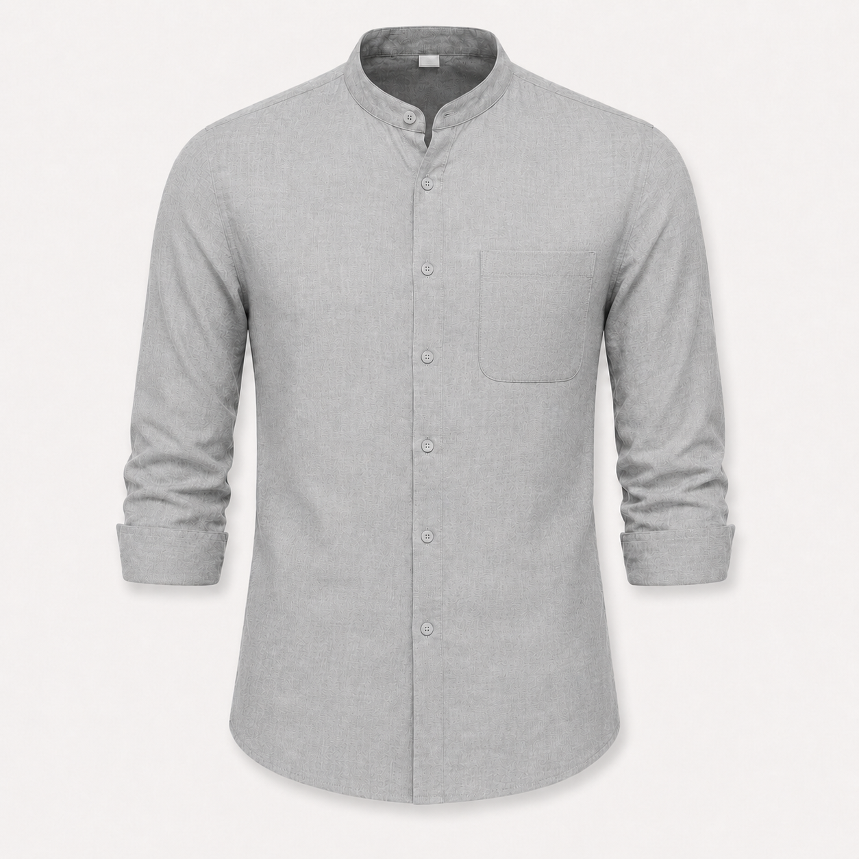 Camisa Siena Texturizada/Cuello Mao
