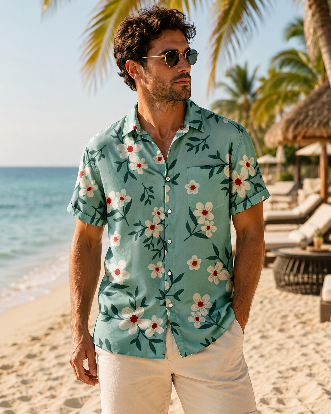 Camisas hawaianas de flores