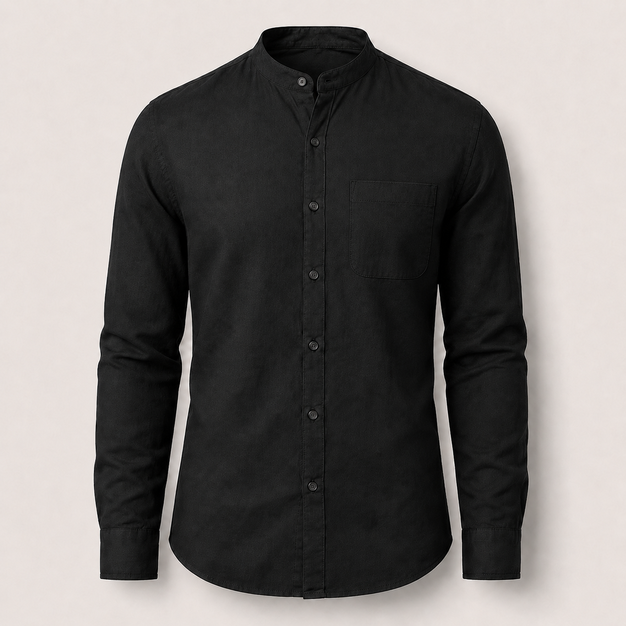 Camisa Siena Texturizada/Cuello Mao