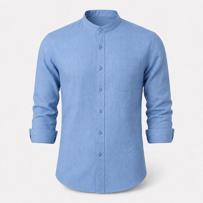 Camisa Siena Texturizada/Cuello Mao