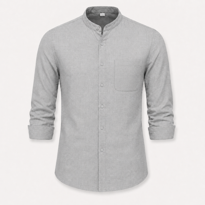 Camisa Siena Texturizada/Cuello Mao