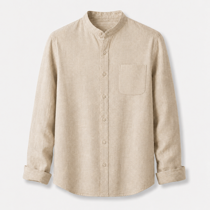 Camisa Siena Texturizada/Cuello Mao