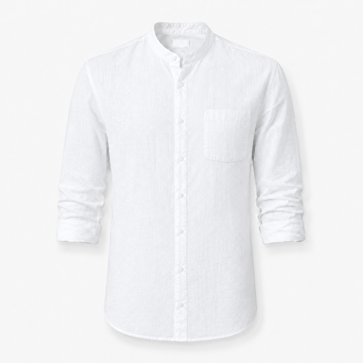 Camisa Siena Texturizada/Cuello Mao