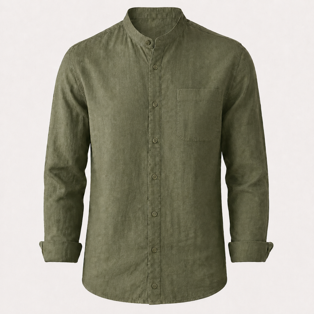 Camisa Siena Texturizada/Cuello Mao