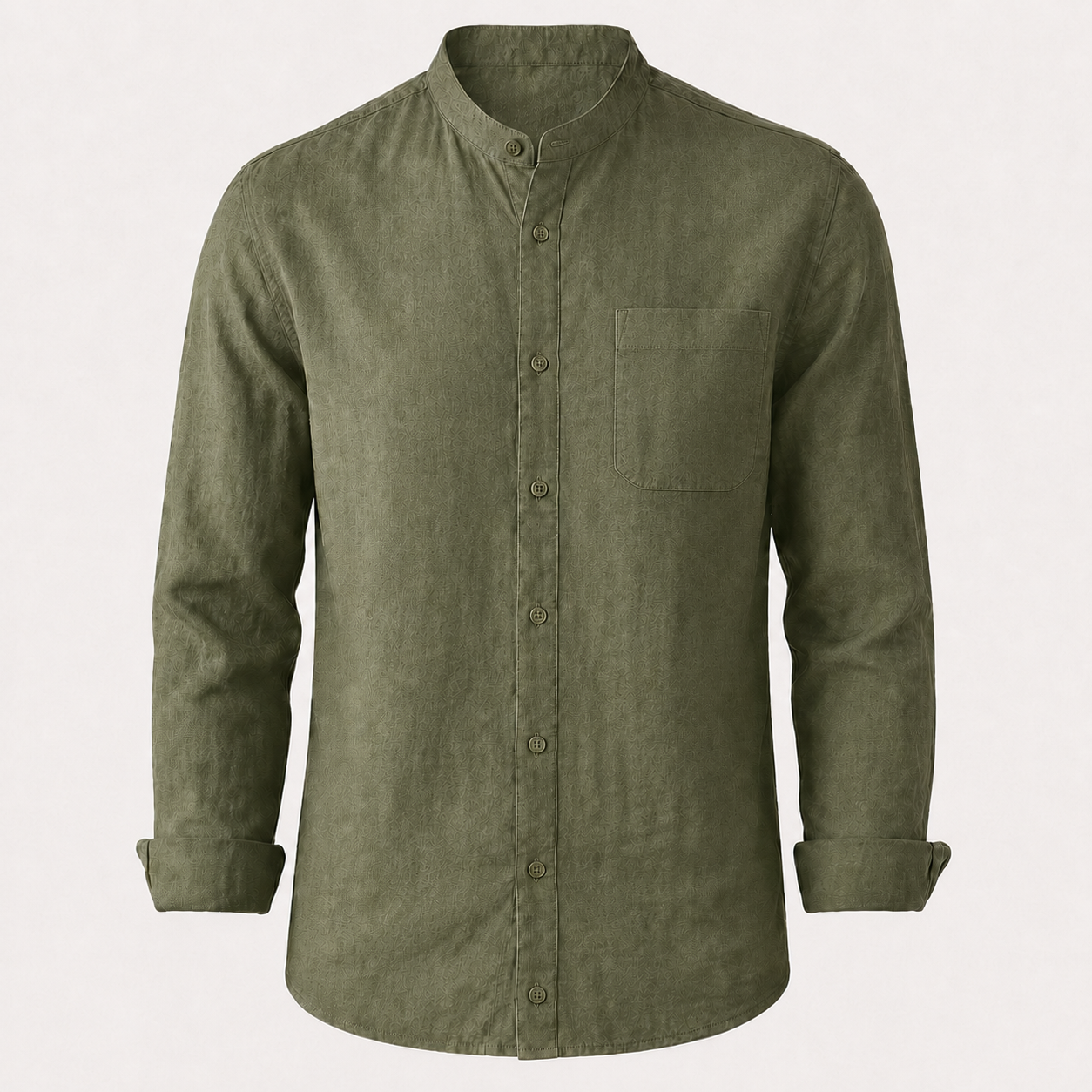 Camisa Siena Texturizada/Cuello Mao
