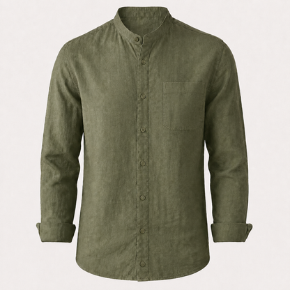 Camisa Siena Texturizada/Cuello Mao