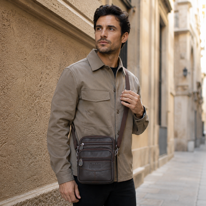 Bolso cruzado de cuero