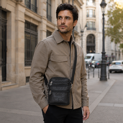 Bolso cruzado de cuero