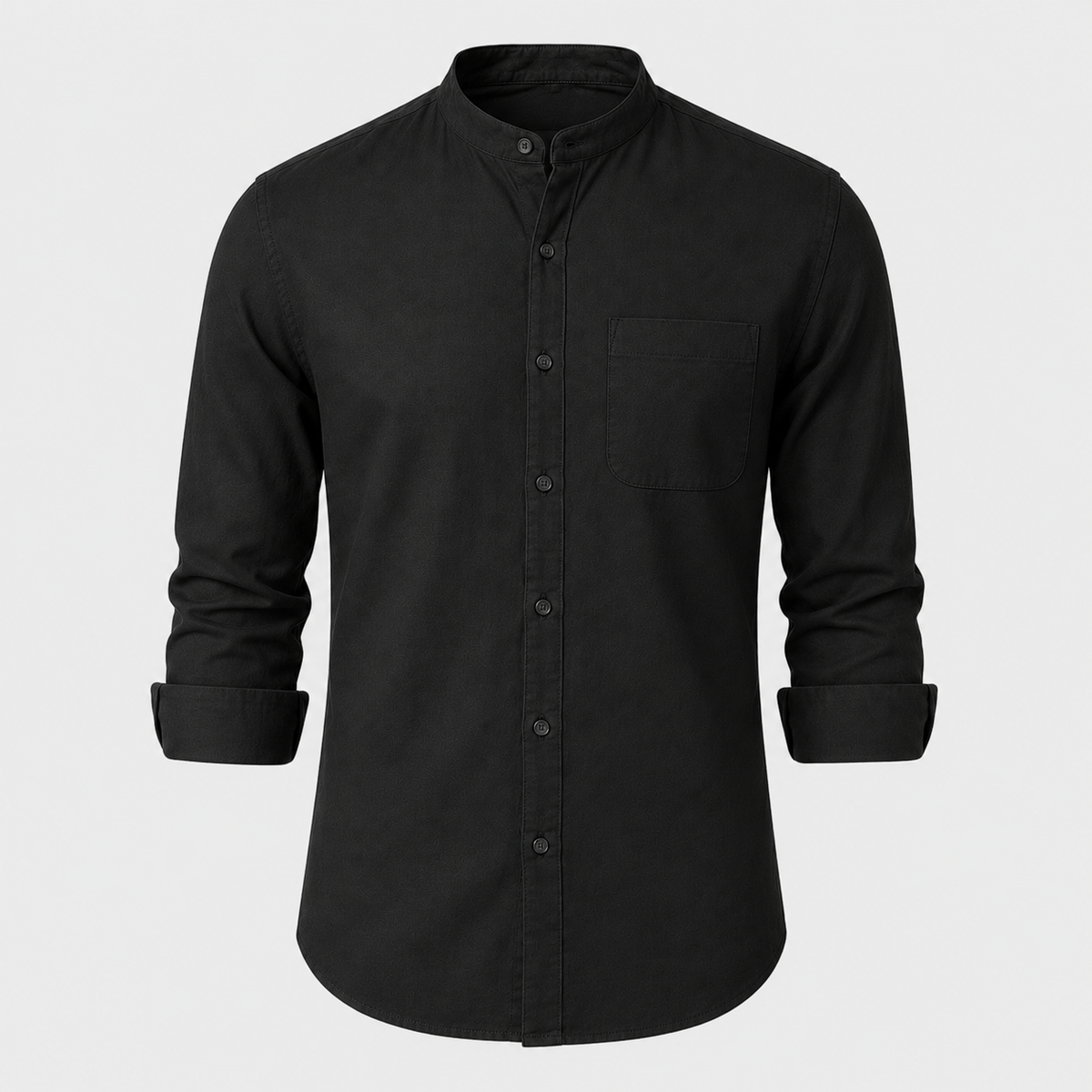 Camisa Siena Texturizada/Cuello Mao