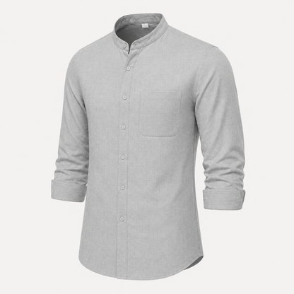 Camisa Siena Texturizada/Cuello Mao