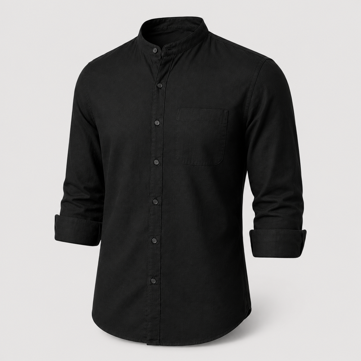 Camisa Siena Texturizada/Cuello Mao