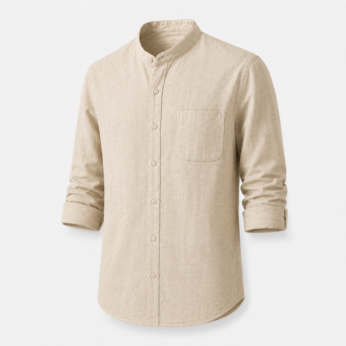 Camisa Siena Texturizada/Cuello Mao