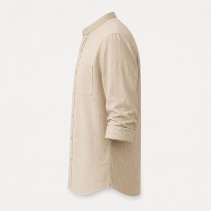Camisa Siena Texturizada/Cuello Mao