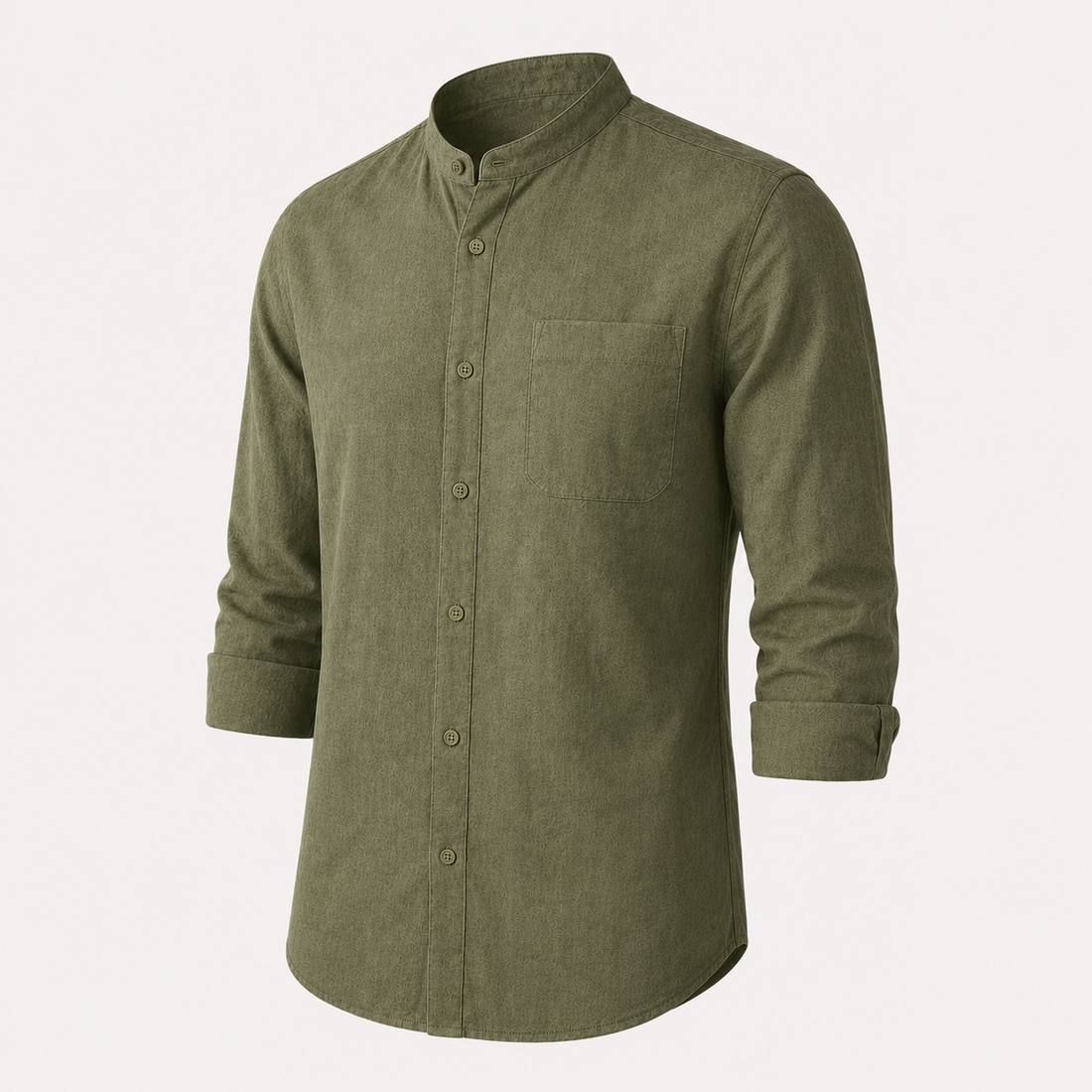 Camisa Siena Texturizada/Cuello Mao