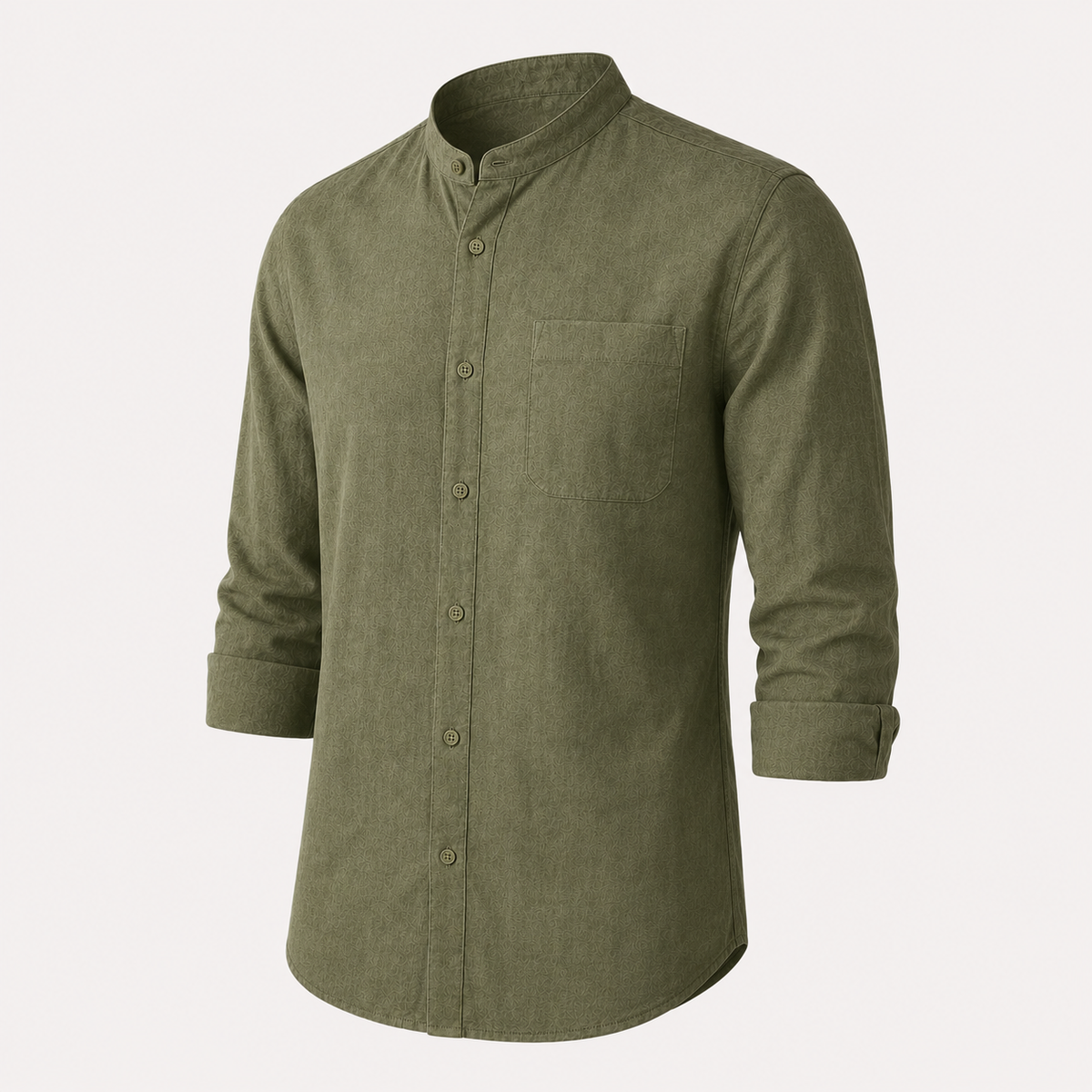 Camisa Siena Texturizada/Cuello Mao