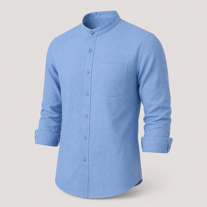 Camisa Siena Texturizada/Cuello Mao